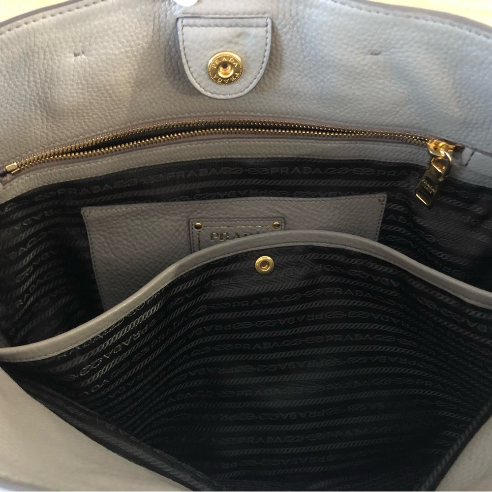 Prada Taupe Leather Tote Bag - Picture 2 of 5